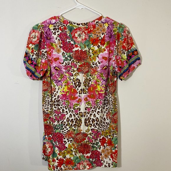 Johnny Was - Wild Garden Puff Sleeve Knit Tee - Picture 2 of 3